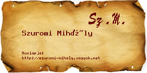 Szuromi Mihály névjegykártya